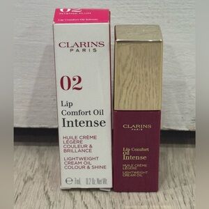 Clarins Lip Comfort Oil INTENSE Lightweight Cream Oil 02 INTENSE PLUM NIB